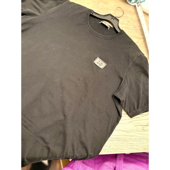 Dolce & Gabbanna Men's Black Crew Neck Cotton Tee IT 58 (US 48) - Picture 5 of 9